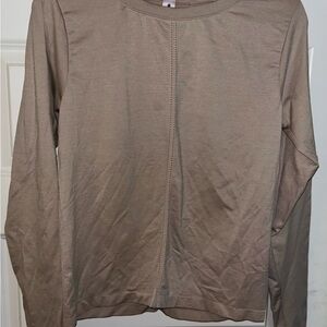 Women’s Yogalicious Compression Long Sleeve Tan Top size XL